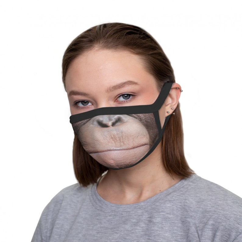 Monkey Face Fashion Mask Funny Animal Mask Reusable Etsy