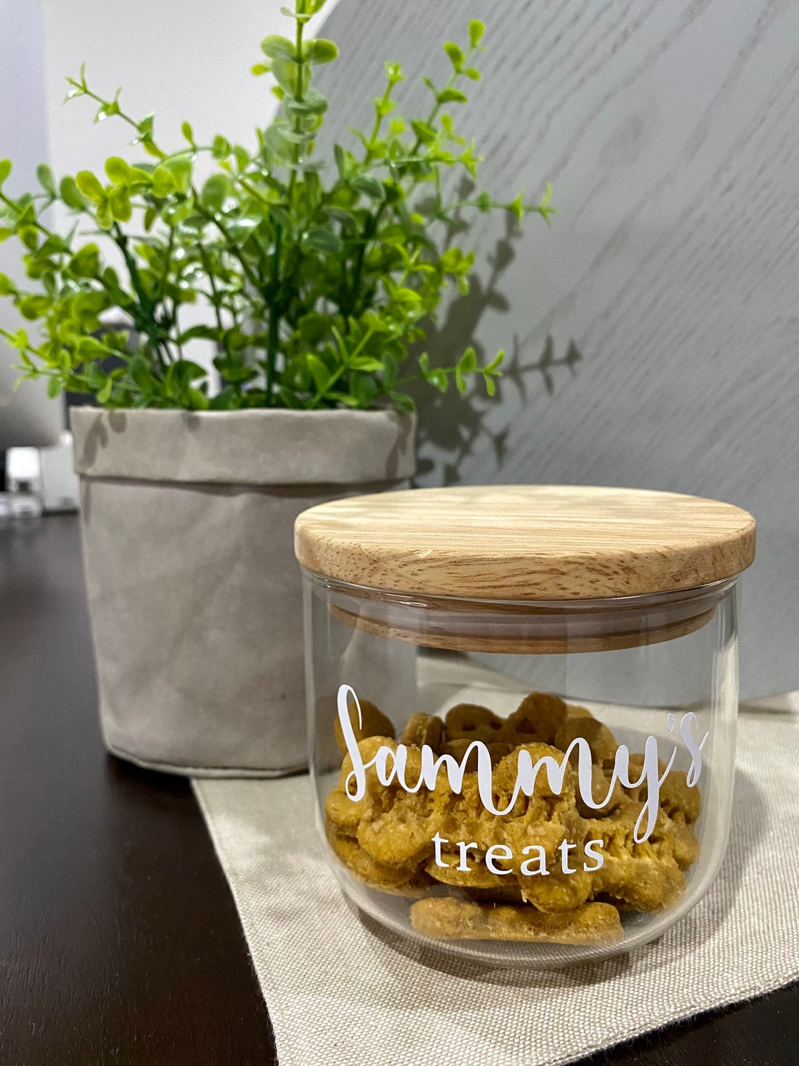 Personalised glass treat jars Etsy