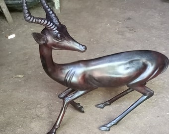 Blackwood Antelope Gazelle Original Kamba Tribe Table Art