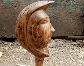 ジャカランダウッド 月の顔 オリジナル カンバ 部族 コーヒーテーブル