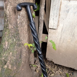 2020&#39;s Style Original African &quot;Twisted-T&quot; Walking Hiking Stick Cane Handmade Kenya Unisex Natural Hardwood Jacaranda Rosewood Multi Size Art