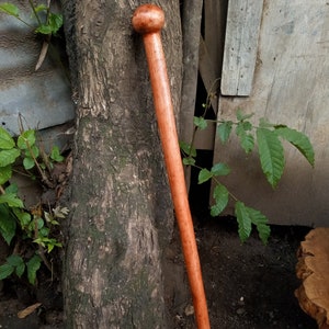 Original Mahogany 1940 Style African Rosewood Ironwood Walking Hiking Stick Ambidextrous Cane Unique Art 1-Piece Hardwood 29-78 INCH Unisex