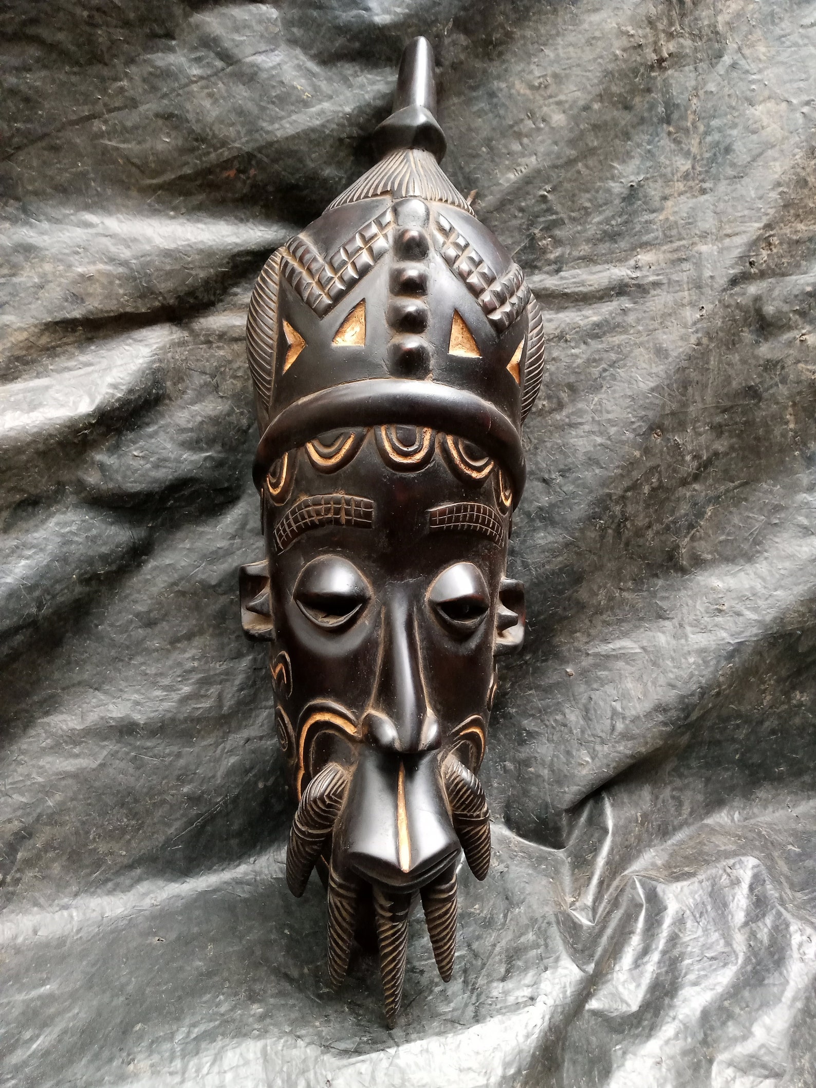 Vintage Lulua Tribe Mask DRC Congo Africa Original Wood Art Etsy