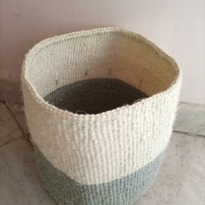 Afrikanische Pflanzenhalter Büro Papierkorb Abdeckung Tragen Handy Tasche Multicolor Sisal Handgewebt Kenia Kamba Multisize 1 PC Art Deco Küche Bad