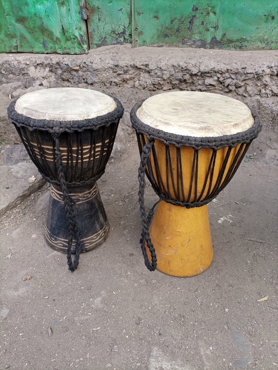 Teste Di Tamburo Bongo 2 Pezzi - Pelle Di Bufalo Finta, 8.5 Pollici - Foto 4