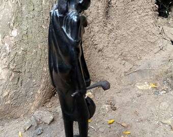 1PC ブラックまたはローズウッドカップル「結合したマサイ族の