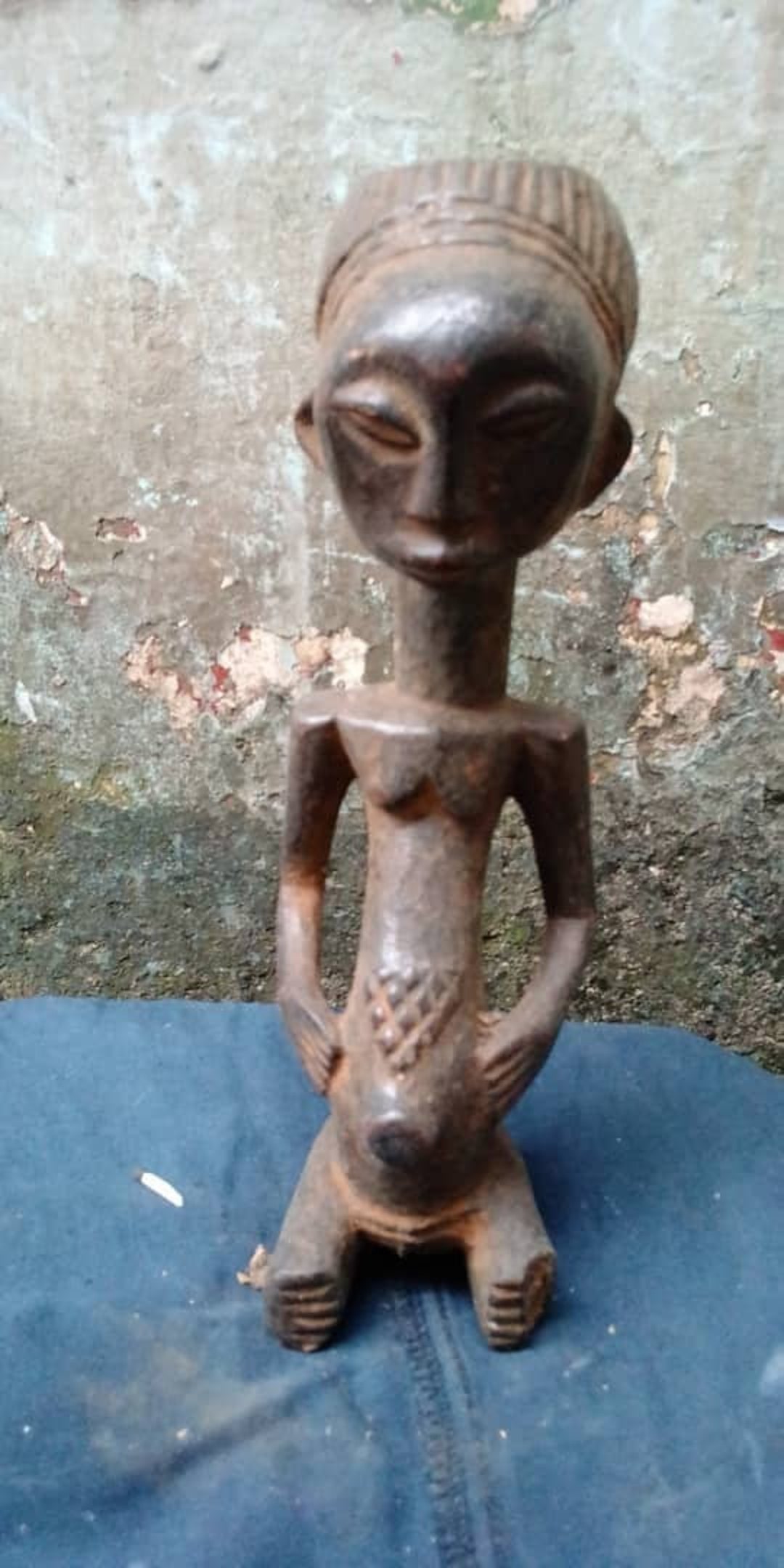 ルバ族？木彫り像彫像コンゴ民主共和国？バルバ？アフリカ　オブジェインテリア ルバ族？木彫り像彫像コンゴ民主共和国？バルバ？アフリカ