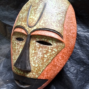Boa Mask Original Boa Tribe Pink Green Tribal Mask Marriage Ceremonial Gift DRC ...