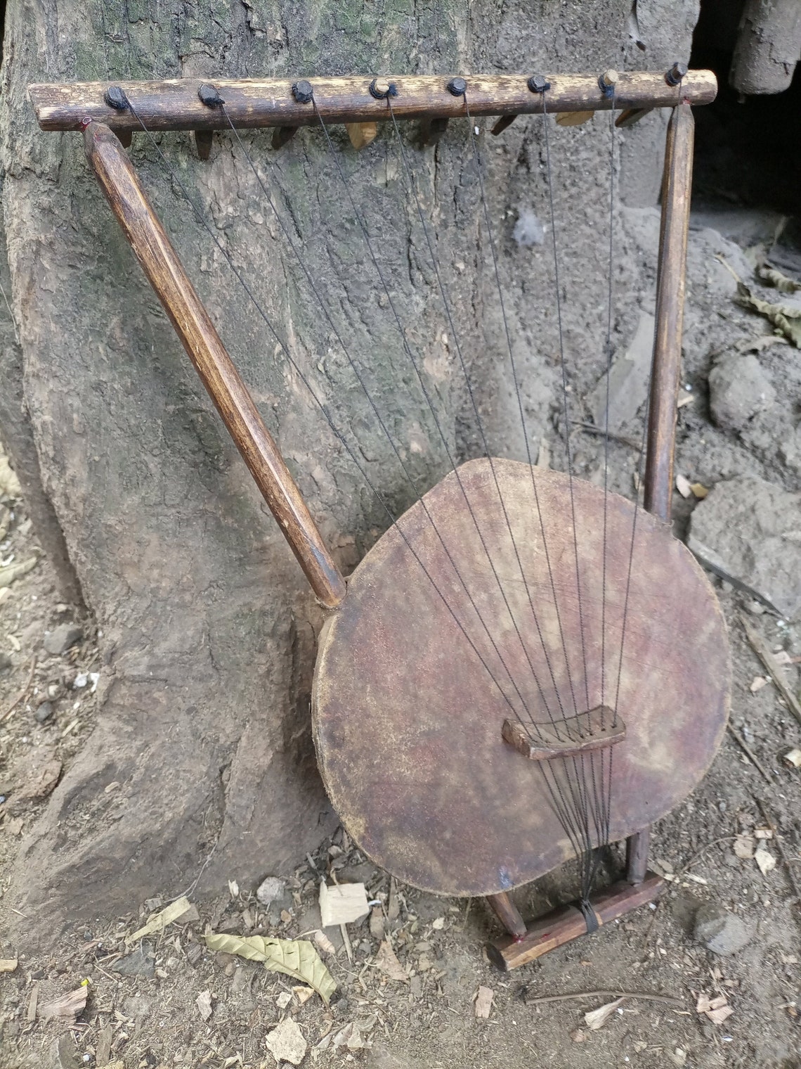 Handmade Stringed Original Nyatiti Plucked Bowl Yoke Lute Etsy
