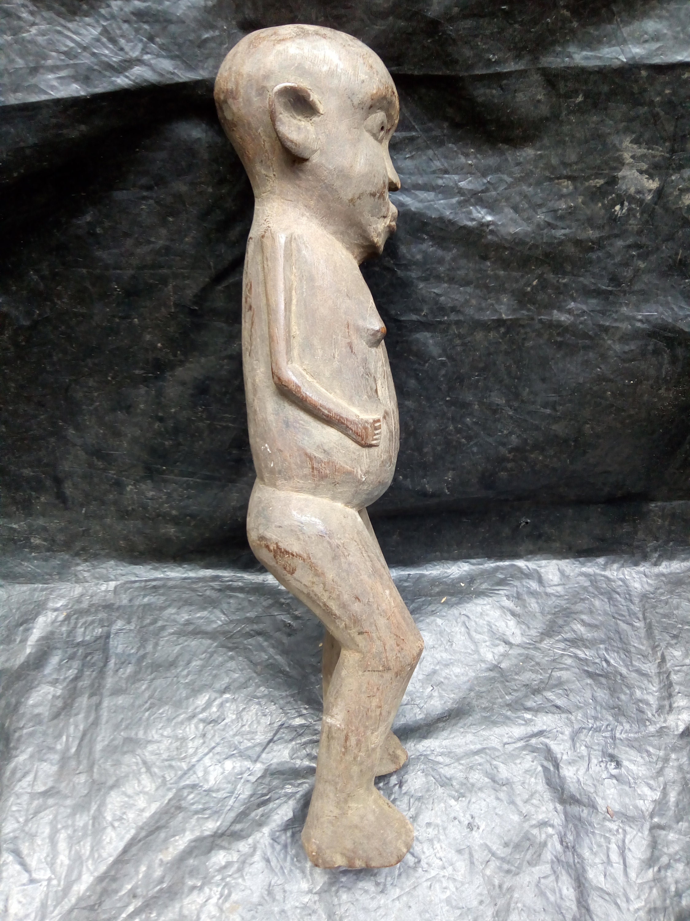 希少アンティーク】タンザニア木製彫刻 男性と女性像