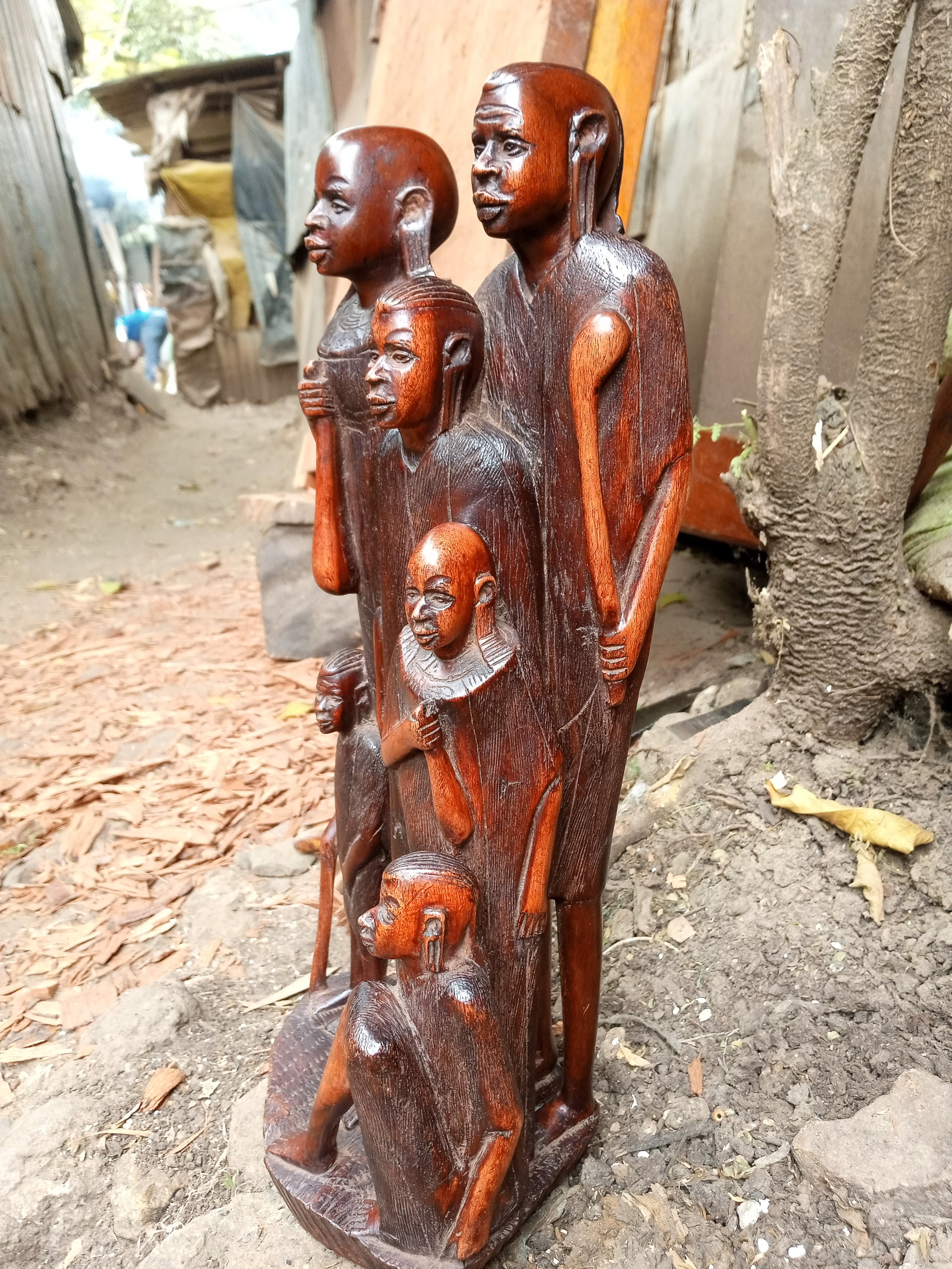 Rosewood Maasai Family Of 6 Original Kamba Tribe Art Kenya Etsy