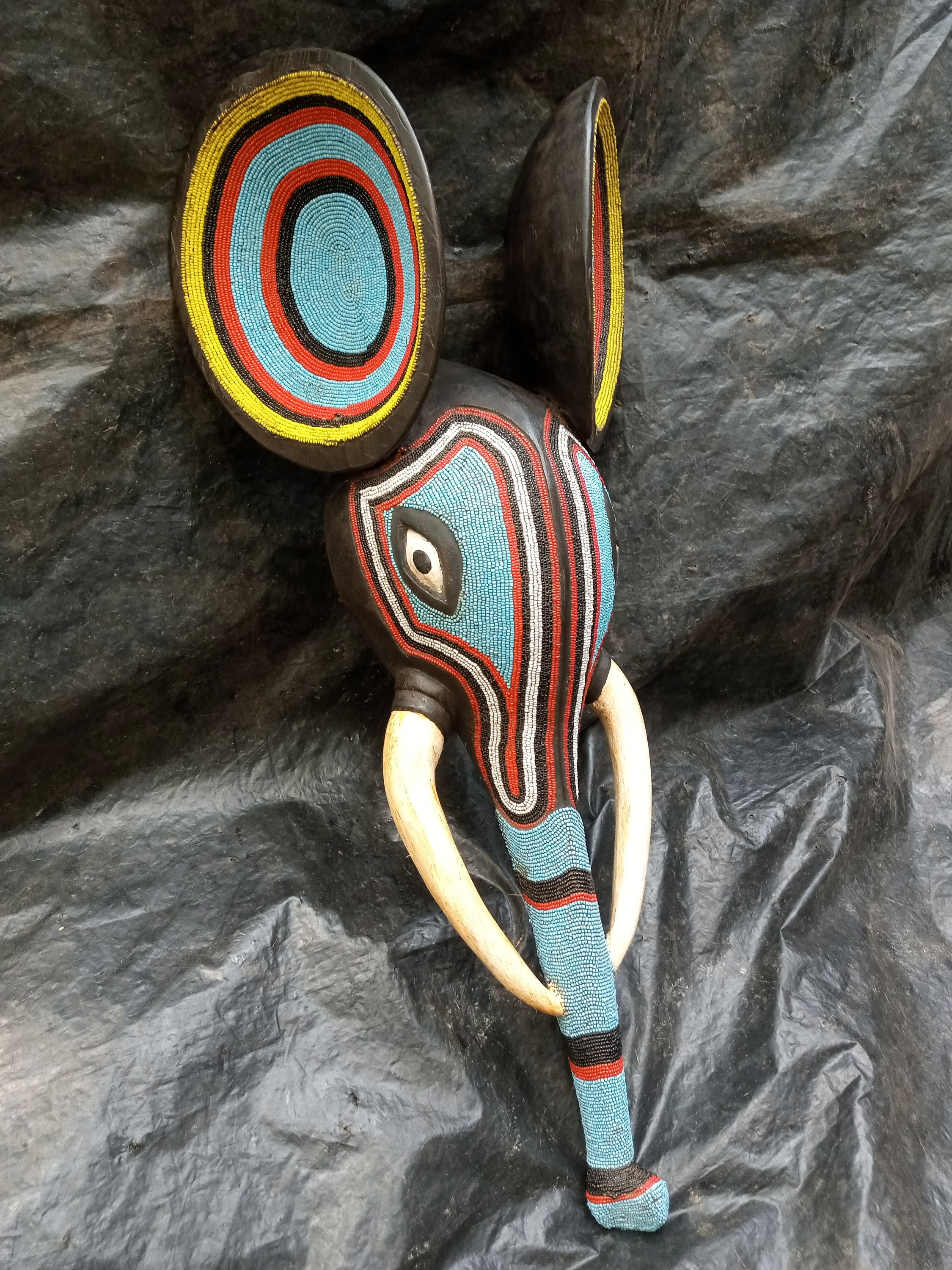 アフリカ 木彫りマスク バッサ族 ルバのマスク<アフリカの仮面(木彫り