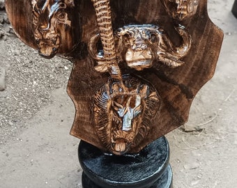 Carved Wood Big 5 Animals Original Kamba Art Kenya Africa Carved Wood Big 5 Animals Original Kamba Art Kenya Africa