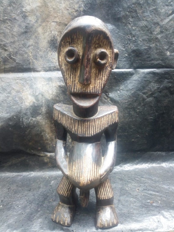 Antique Mituku Tribe Statue Congolese Rare Primitive Tribal Carved
