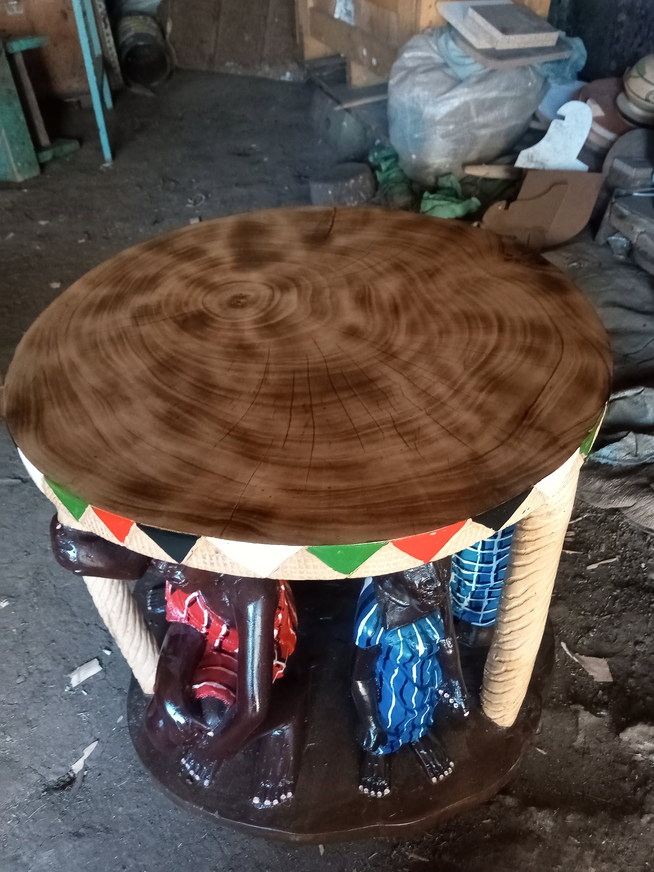 Kenyan Maasai Table Stool Chair Solid 1piece Jacaranda Wood Etsy