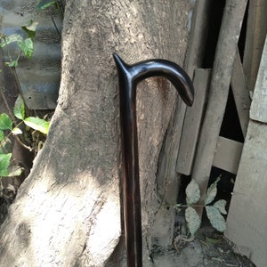 Africa Blackwood Contouring Handle Original Hiking Walking Stick Cane Mobility Handmade Carved Kenya 1PC U PIK WOOD Art Unisex Various Sizes