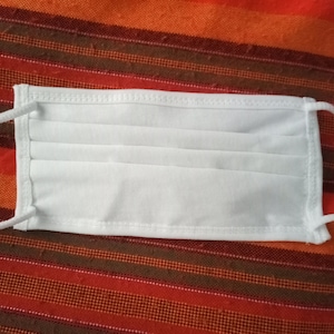 Face Mask Washable QTY 10-1000+  3-Layer Personal Protective Equipment Reusable Breathable White Cotton Covering Fits All Unisex Expandable