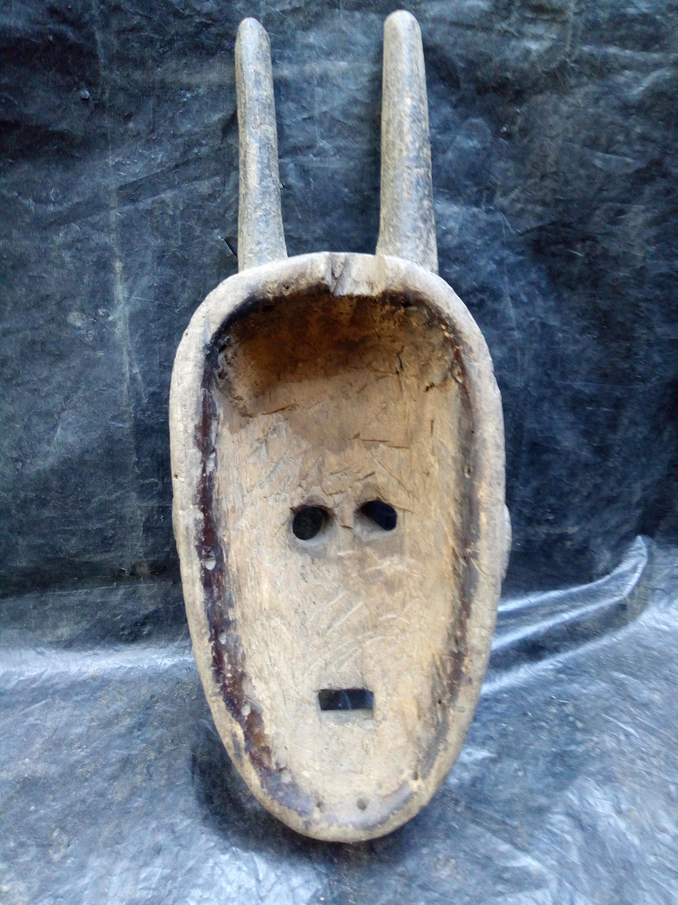 オリジナル中古ミトゥク族のマスクの角 DRC アフリカ 完全に機能する