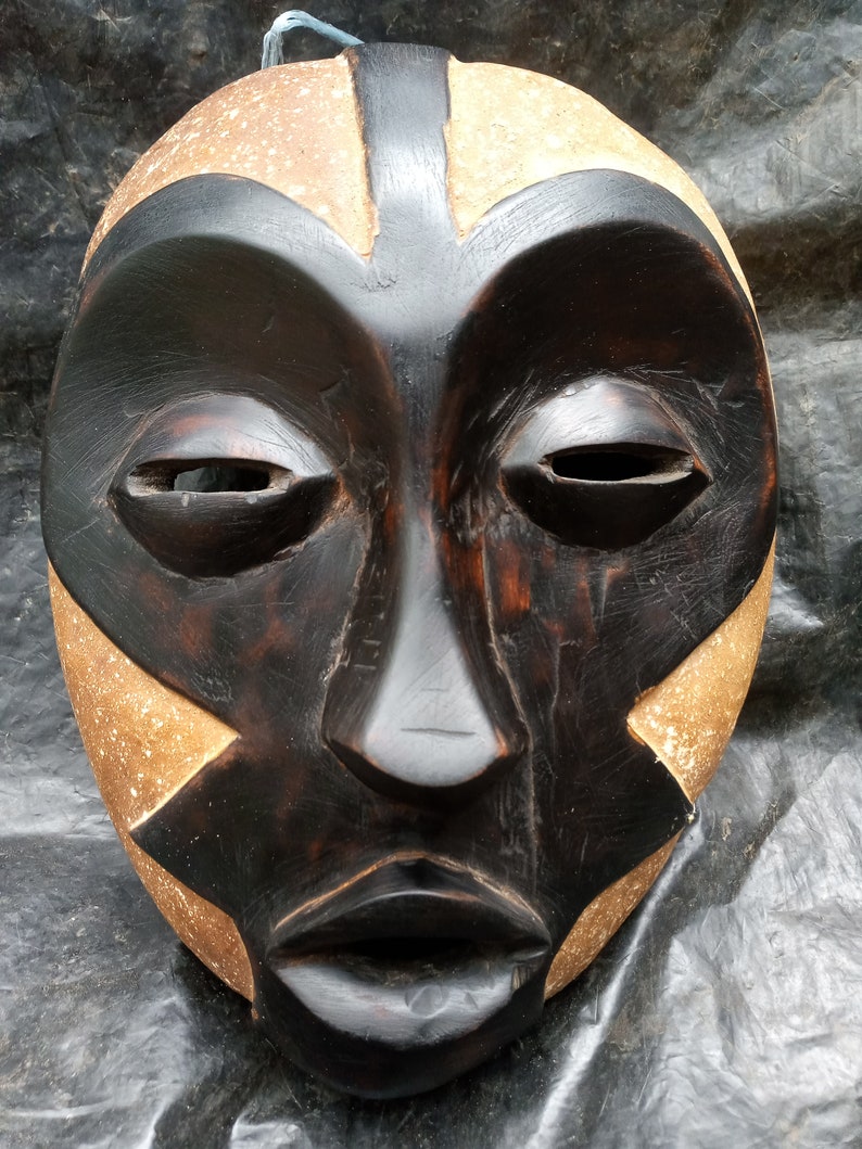 Boa Mask Boa Tribe Mask DRC Africa Primitive Wood Carving Congolese Art Deco ...