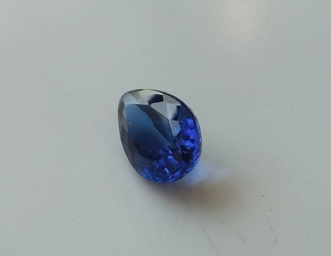 Tanzanite Naturelle 1,05 Carats - Forme Poire 8,5x5,7 Mm Bleue - Pierre Translucide De Tanzanie - Qualité Moyenne