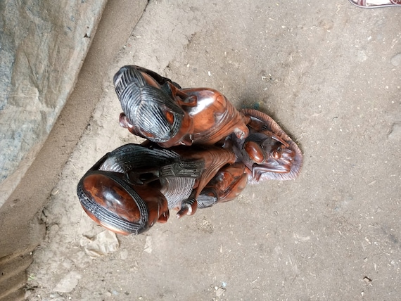 Rosewood Maasai Family of 5 Original Kamba Tribe Art Kenya Africa