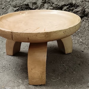 Kenya Kamba Tribe Stool Chair 3 Legs Solid 1-PC Jacaranda Wood African Original Home Furniture Hand Carved Art Round Art Deco U Pik Color