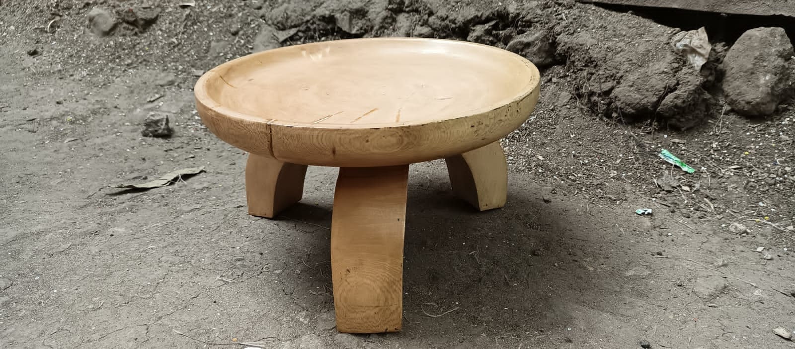 Small 3 legged wooden stool deals