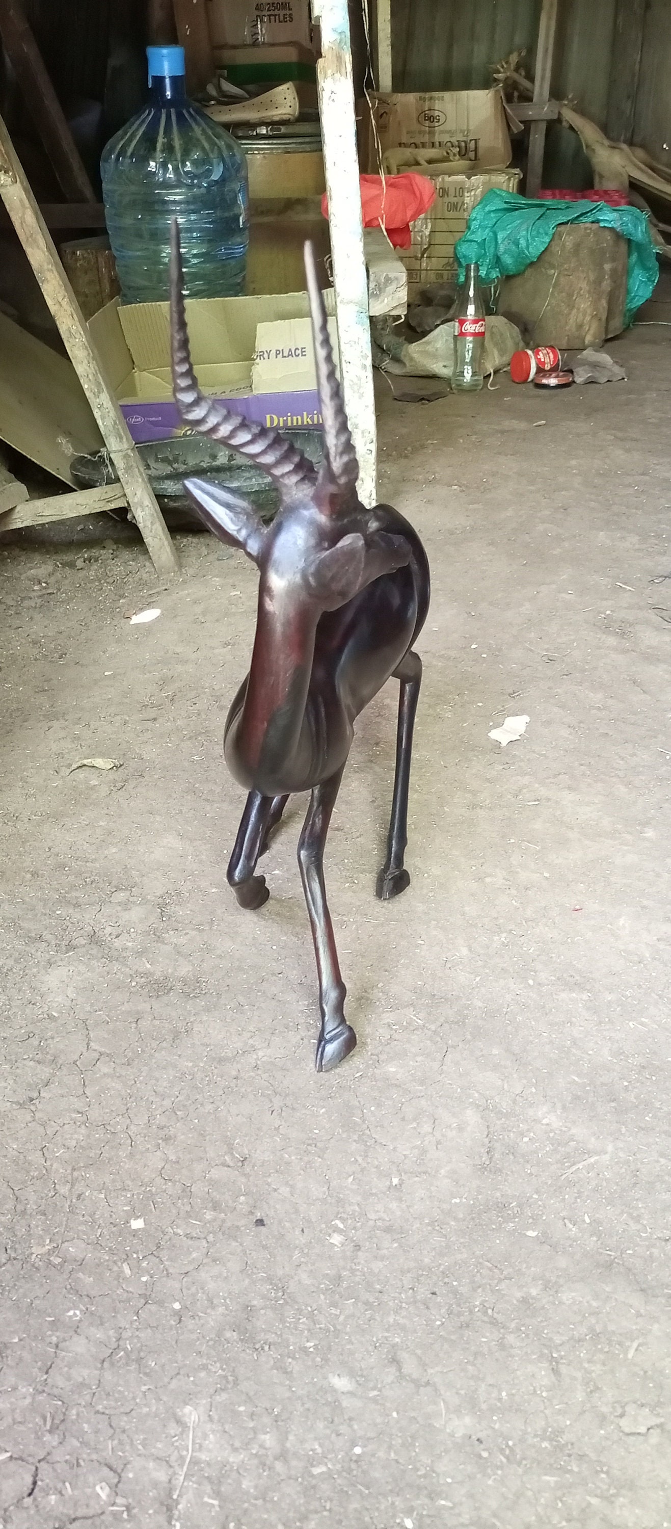 Blackwood Antelope Gazelle Original Kamba Tribe Table Art