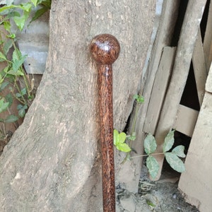 2.5IN Original Palmwood 1940 Style African Mahogany Hardwood Walking Hiking Stick Unisex Cane Unique Art 1PC Hardwood 28-78 INCH Unisex