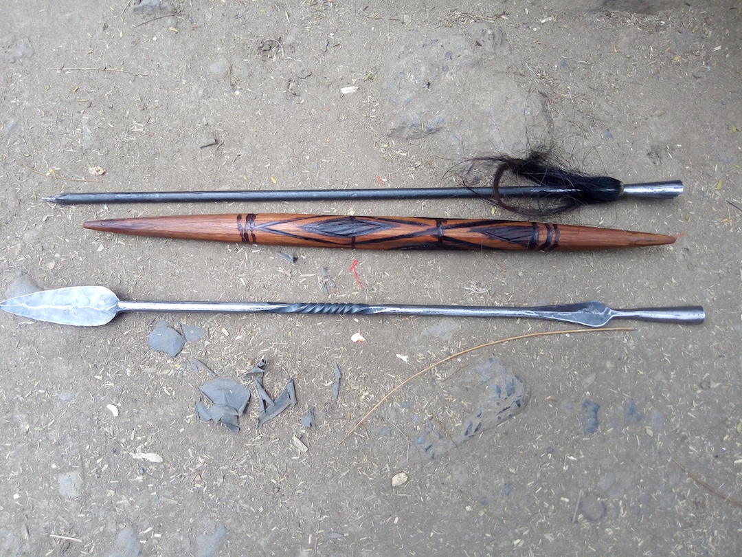 マサイ族の槍 オリジナル フル機能 60インチ ハンドメイド ケニア