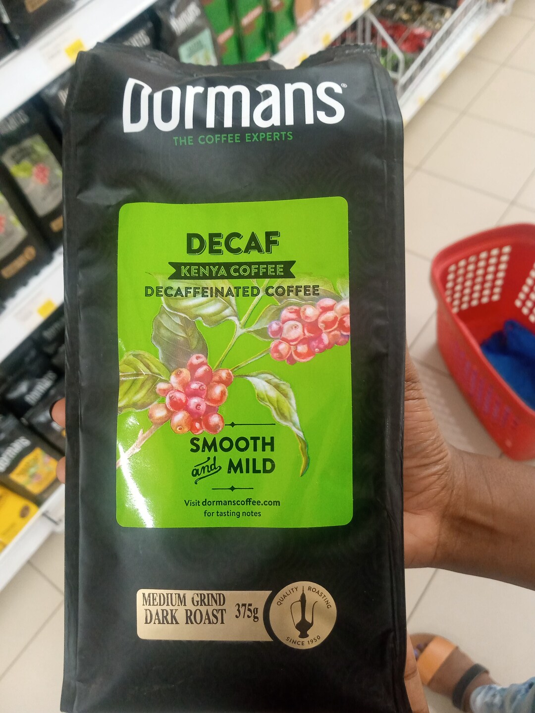 375 Gram Dorman's Decaf Smooth & Mild Coffee AA Kenya Kahawa Dark Roast