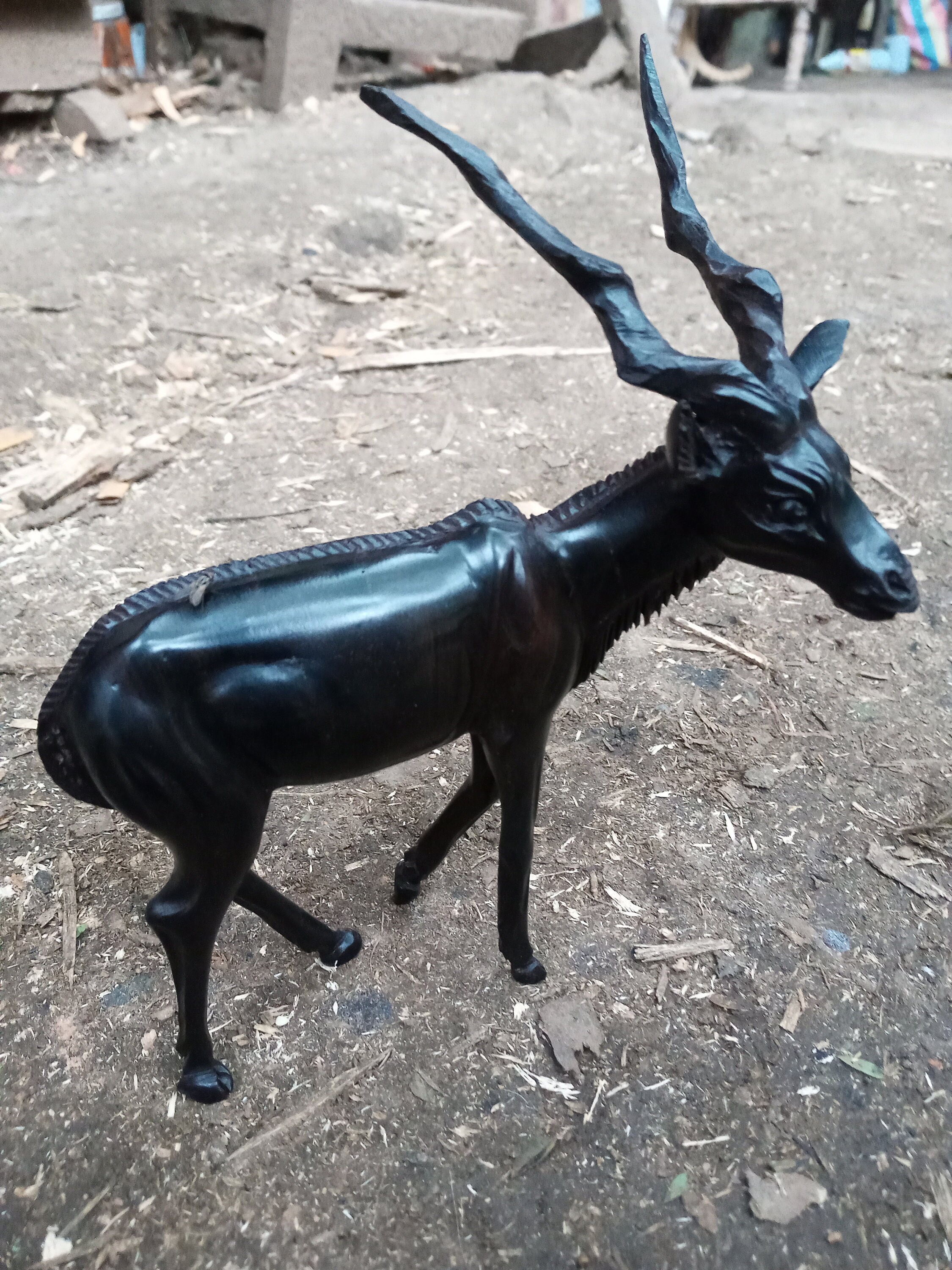 本店は Blackwood Antelope Gazelle Original Kamba Home Table Art 彫刻・オブジェ