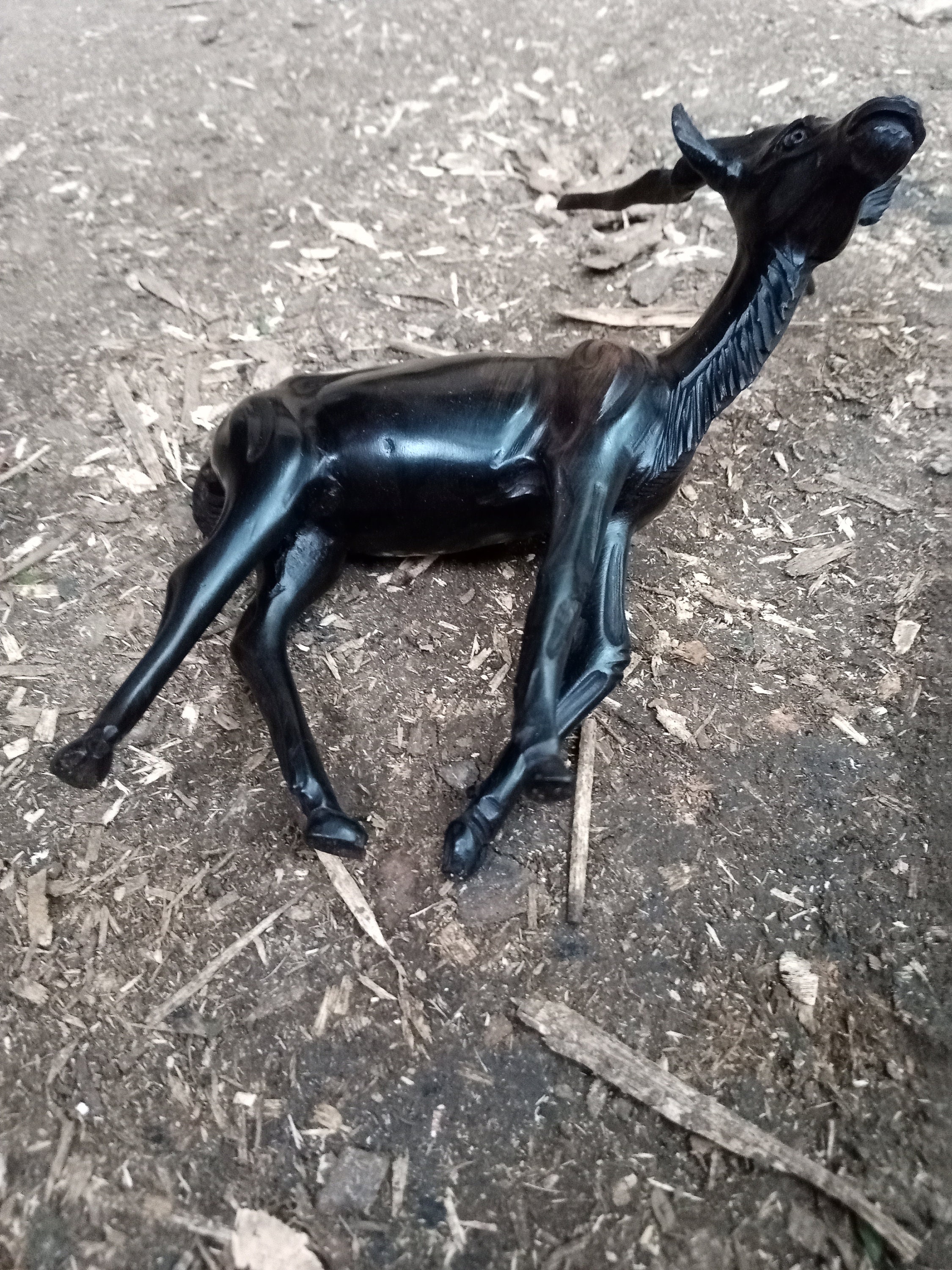 人気デザイナー Blackwood Antelope Gazelle Original Kamba Home Table Art 彫刻・オブジェ