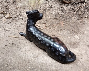 Ironwood Cheetah Original Kamba Tribal Coffee Table Art