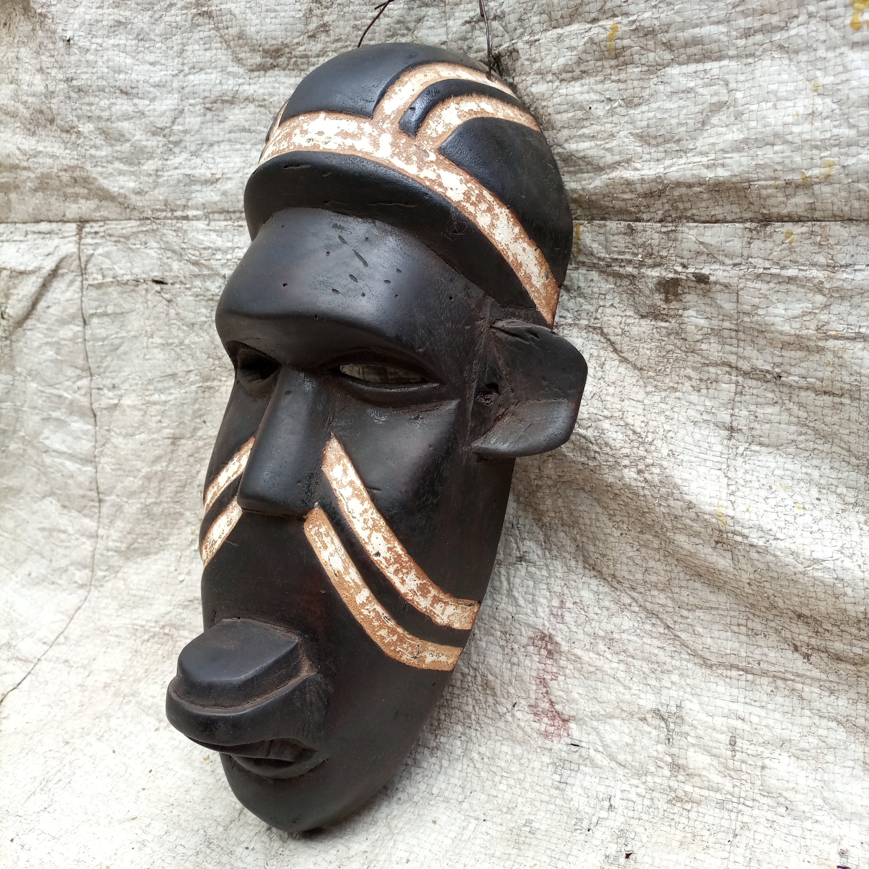 Original Makua Tribe Vintage Tanzania Primitive Mask Africa Wood