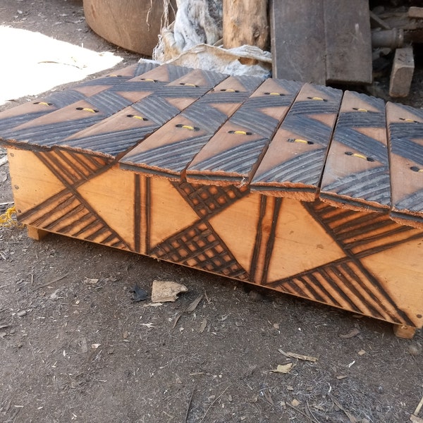 Original African "Marimba" Kamba Tribe Kenya Art Decoration & Functional Musical Instrument 21INCH x 16INCH Wood Handmade Carved Xylophone