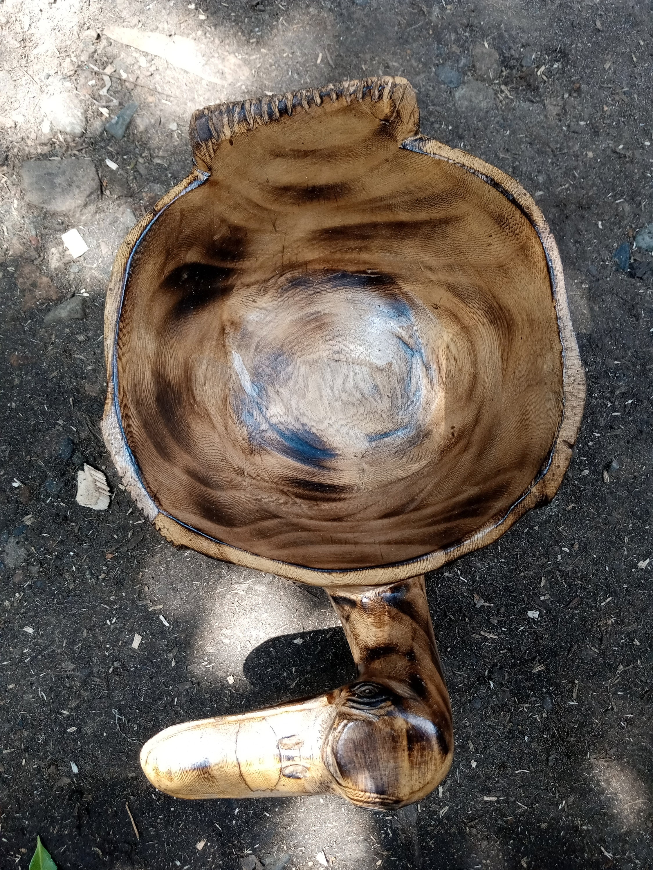 アフリカ　飾り皿　Made in Kenya Vintage Swahili Imports Brown African Animal Print? Bowl