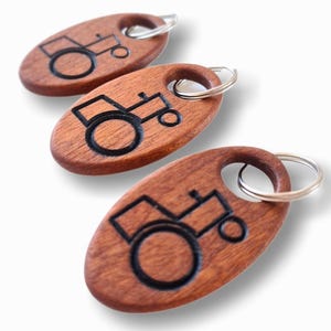 Handmade tractor keychain, Farm life, tractor symbol, farmer gift key fob. Rider christmas present idea