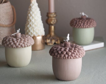 Acorn Shaped Scented Candle, Fall Thanksgiving Decoration