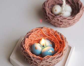 Nest Egg Shaped Candle, Soy & Beeswax, Scented Candle, Handmade Gift, Mother's Day Gift, Gift for grandma