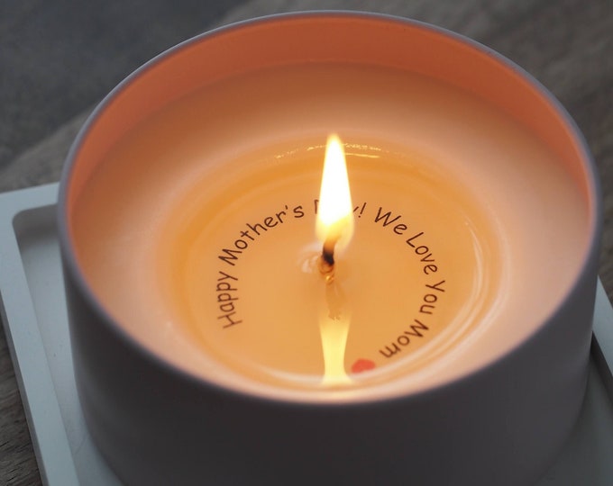 Customized Surprise Message Soywax Candle, Handcrafted Gift,  Valentine's Day Gift