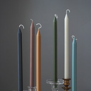 Handmade Obelisk Beeswax Soywax Taper Candle, Art Decor (1 Pair)