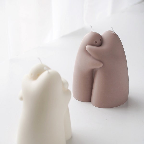 Huggy Candle, Beeswax Soy Blend, Scented Home Decor, Valentine's Day Gift