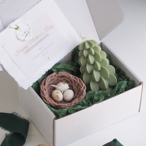Nest & Tree candle, Customize your gift box, Custom message, Handmade Gift, Mother's Day image 1
