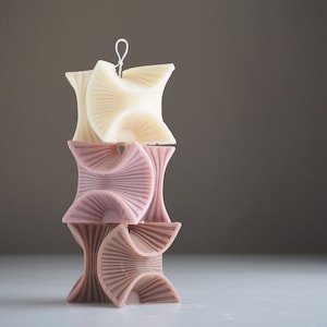 Flamenco Sculptured Candle, Custom Scents, Handmade Candle, Pastel Colors, Natural Soy Beeswax, Housewarming gift, Valentine&#39;s Day Gift