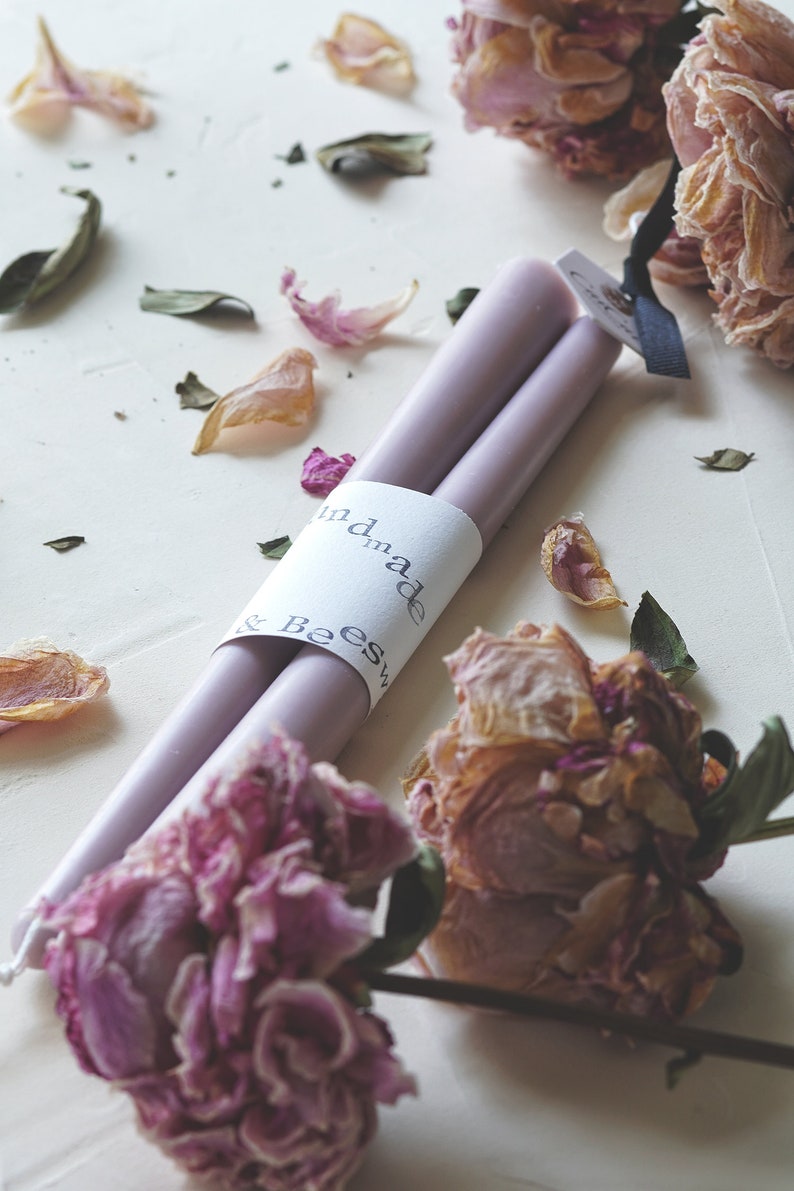 Dripless Taper Candles Soy & Beeswax Candle Unscented Etsy