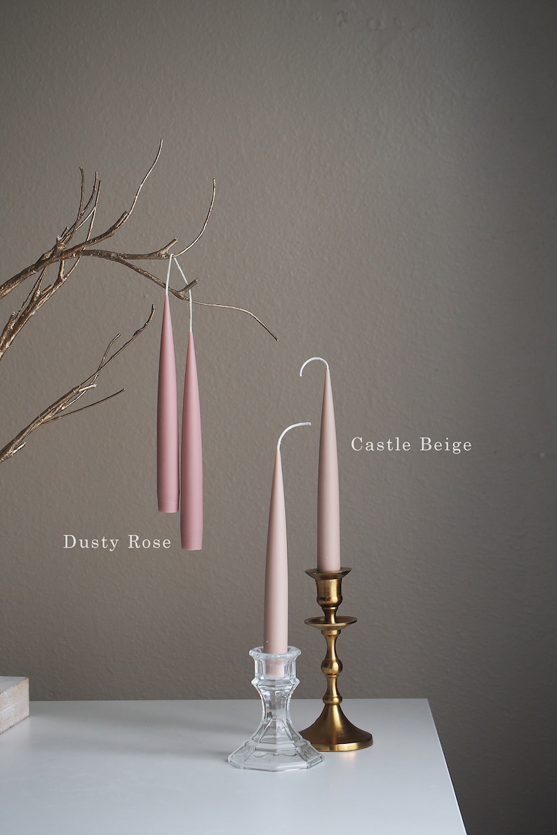 CaiCaiHandmade Soy Beeswax Taper Candles