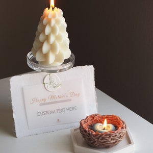 Nest & Tree candle, Customize your gift box, Custom message, Handmade Gift, Mother's Day image 3