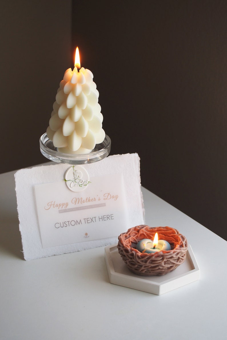 Nest & Tree candle, Customize your gift box, Custom message, Handmade Gift, Mother's Day image 3