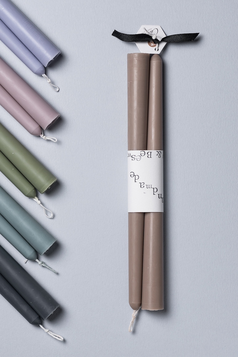 Dripless Taper Candles Soy & Beeswax Candle Unscented Etsy